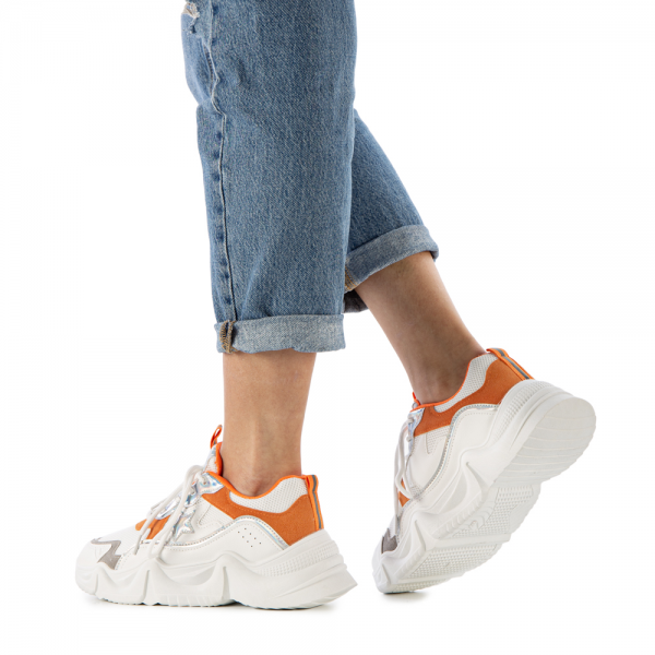 Γυναικεία αθλητικά παπούτσια  Taine πορτοκάλι, 4 - Kalapod.gr